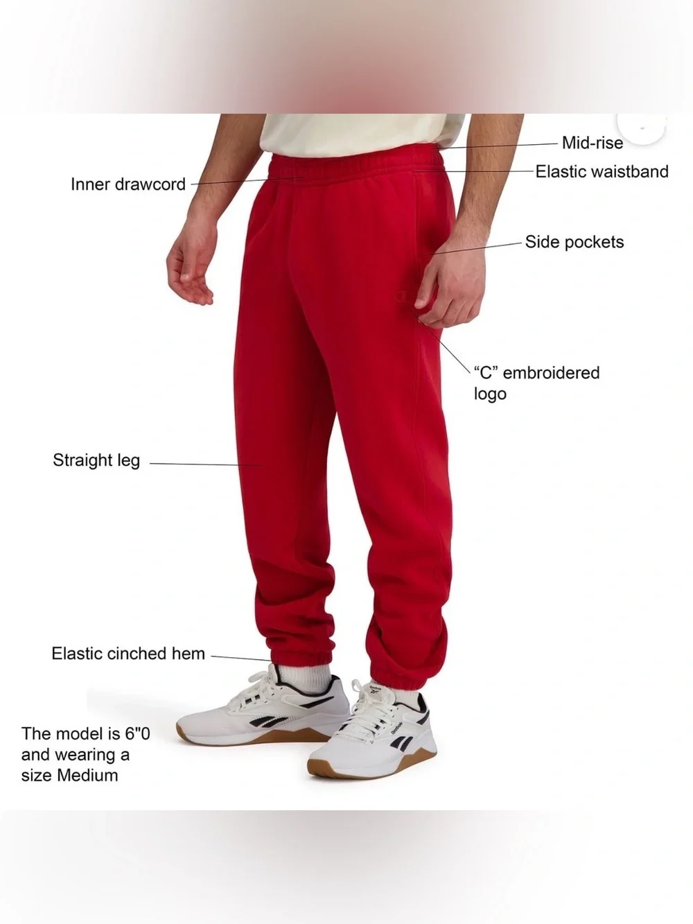 Champion Men's Red Jogger Sweatpants